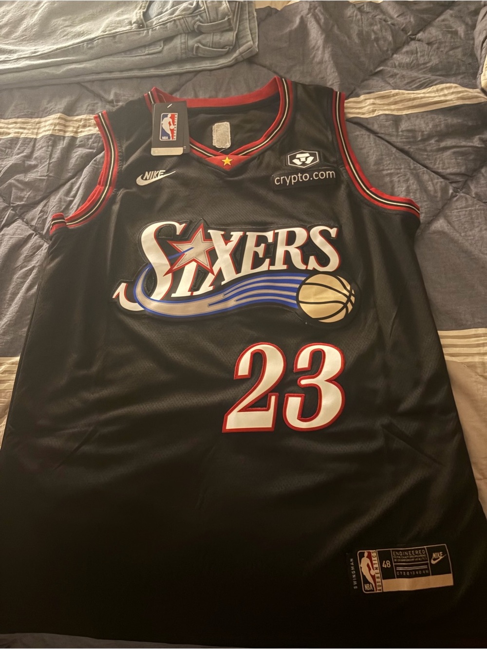 Nike Black Philadelphia 76ers #23 Basketball Jersey